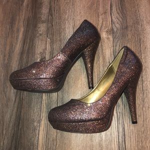 Madden Girl Multicolor Glitter Heels Size 8